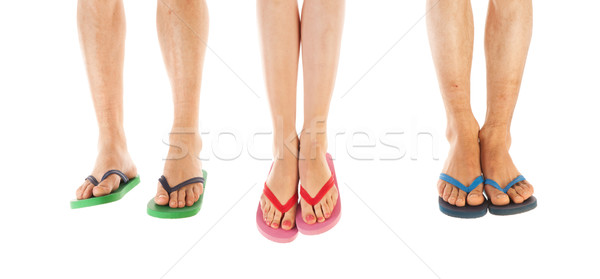 Feet in summer flip flops Stock photo © ivonnewierink