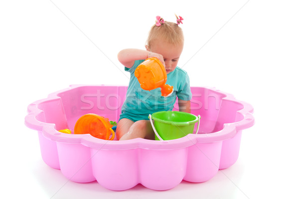 Toddler girl in swimming pool Stock photo © ivonnewierink