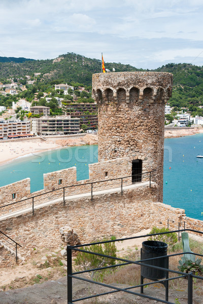 Castle in Spanish Tossa de Mar Stock photo © ivonnewierink