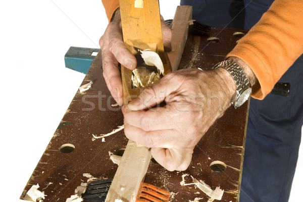 slicing the wood Stock photo © ivonnewierink