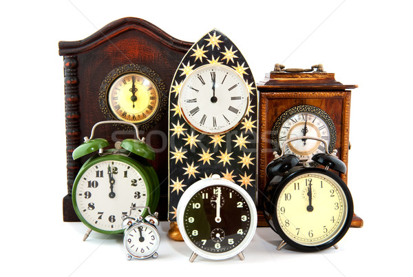 Minuit douze beaucoup horloges nouvelle ans [[stock_photo]] © ivonnewierink