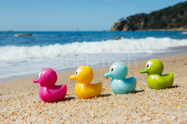 красочный игрушку пляж песок воды морем Сток-фото © ivonnewierink