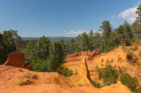 Landscape with ochre in France Stock photo © ivonnewierink