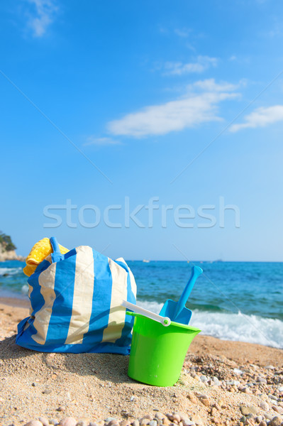Strandszatyor játékok tengerpart vakáció part tenger Stock fotó © ivonnewierink