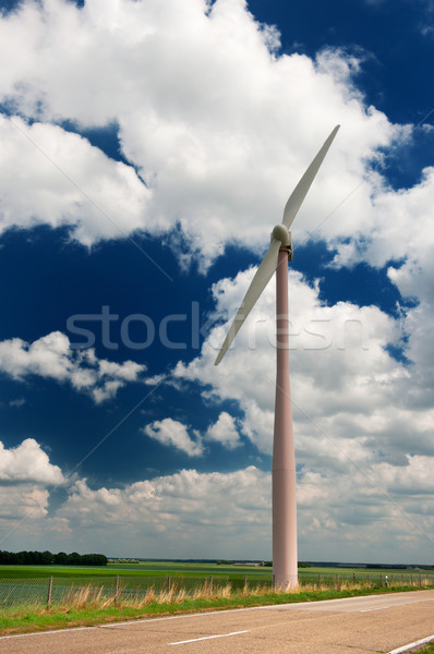 Wind turbine in agriculture landscape Stock photo © ivonnewierink