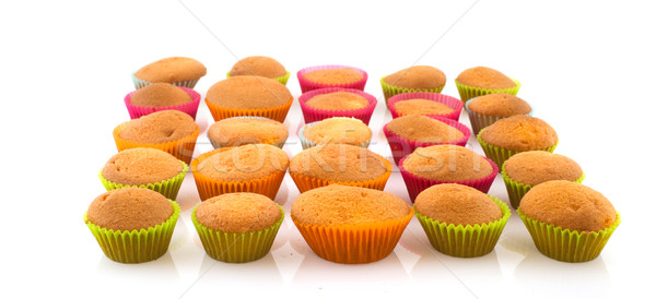 Many home made cup cakes Stock photo © ivonnewierink