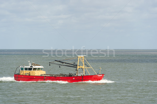 Dutch fishing boat at wadden sea Stock photo © ivonnewierink