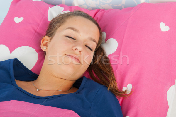 Sleeping teen girl Stock photo © ivonnewierink