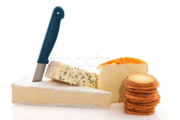 Franceza brânză port roquefort izolat alb Imagine de stoc © ivonnewierink