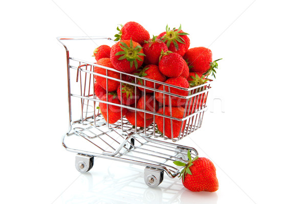 Shopping cart with fruit Stock photo © ivonnewierink