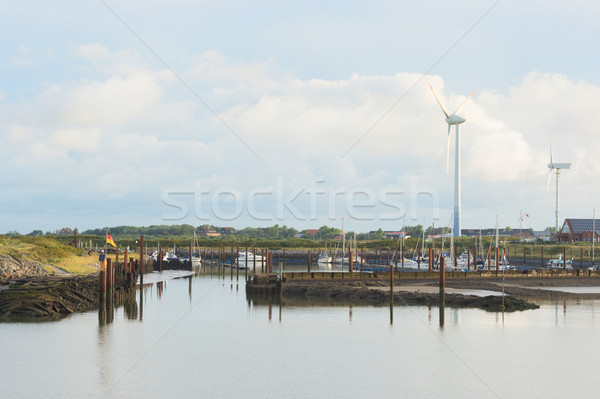 Harbor at German wadden island Borkum Stock photo © ivonnewierink