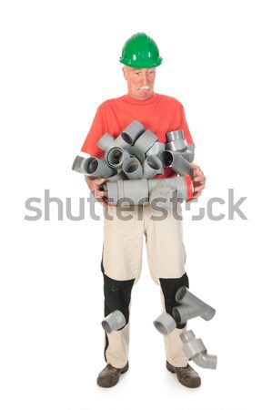 Confused funny plumber Stock photo © ivonnewierink