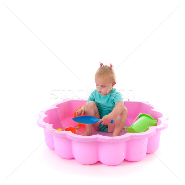 Toddler girl in swimming pool Stock photo © ivonnewierink