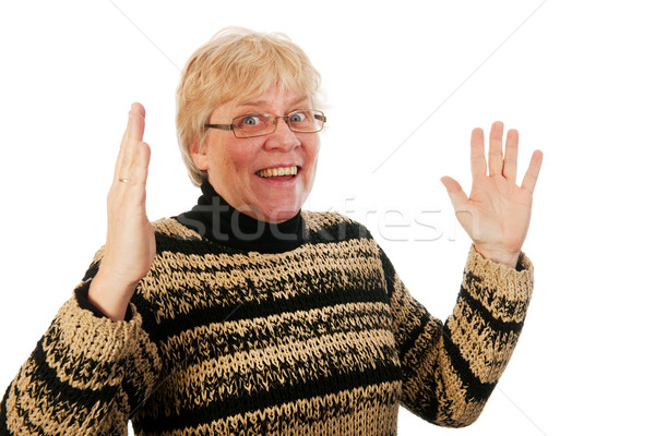 Happy middle aged woman Stock photo © ivonnewierink