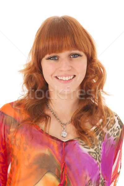 Portrait red haired girl Stock photo © ivonnewierink