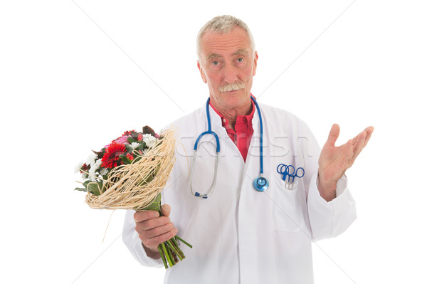 Doktor çiçekler yanlış adam palmiye Stok fotoğraf © ivonnewierink
