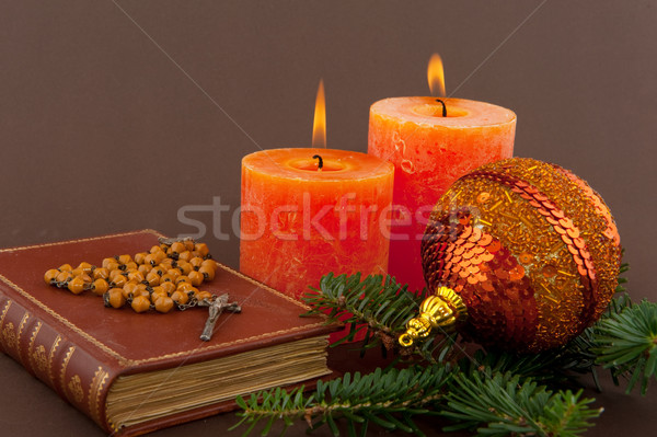 Christmas with bible Stock photo © ivonnewierink