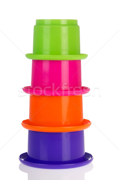 Plastic toy tower Stock photo © ivonnewierink