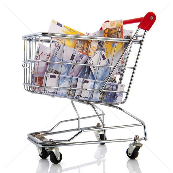 Shopping cart euro banknotes Stock photo © ivonnewierink