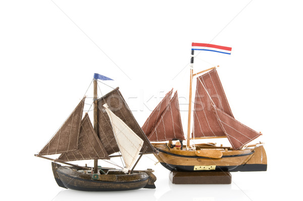 Foto stock: Holandés · barcos · edad · barco · vintage · vela