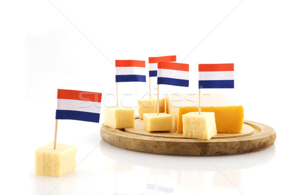 Holenderski ser banderą Zdjęcia stock © ivonnewierink