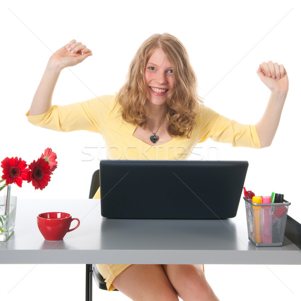 Happy at the office Stock photo © ivonnewierink