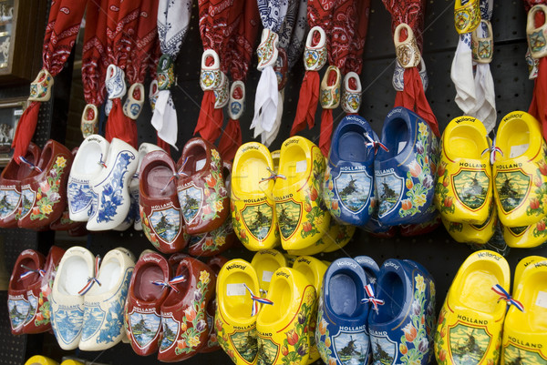 a wall wooden shoes Stock photo © ivonnewierink