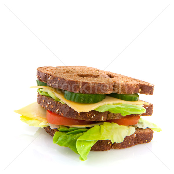 Saine déjeuner ensemble repas pain fromages [[stock_photo]] © ivonnewierink