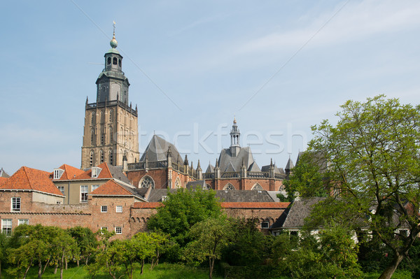 Holland templomtorony falu óra gyümölcs templom Stock fotó © ivonnewierink