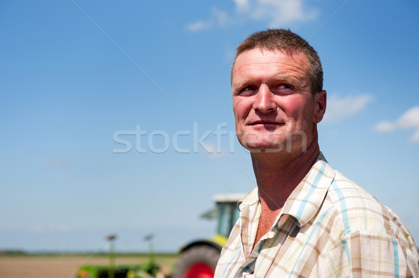 Stock fotó: Gazda · dolgozik · mezők · szabadtér · mezőgazdaság · portré