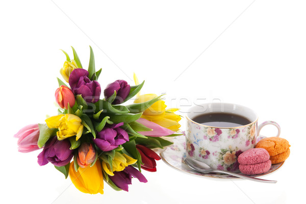Stock photo: Colorful bouquet tulips