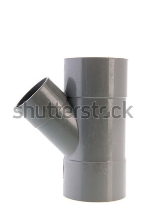 Utilizado pvc tubo aislado blanco fondo Foto stock © ivonnewierink