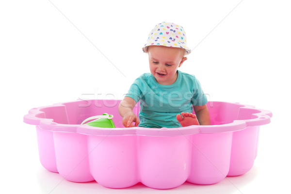 Toddler girl in swimming pool Stock photo © ivonnewierink