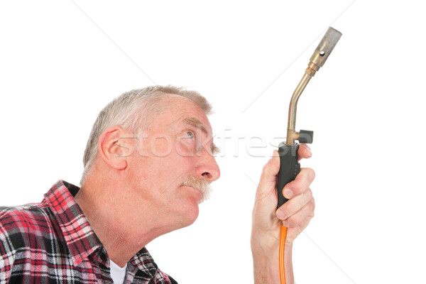 Handyman solder Stock photo © ivonnewierink