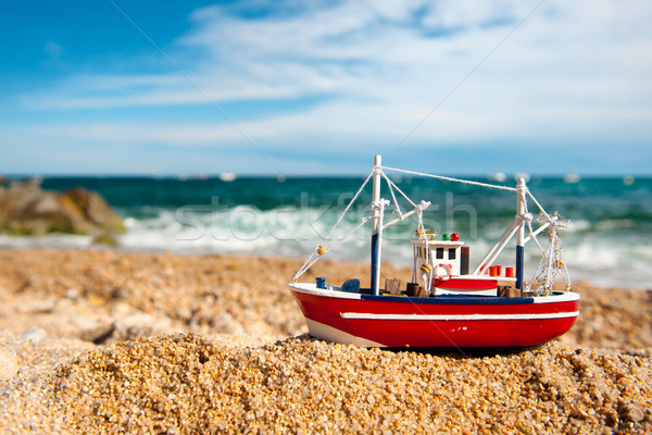 Fishing boat at the beach Stock photo © ivonnewierink