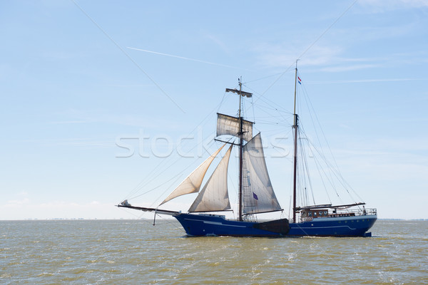 Clipper on Dutch wadden sea Stock photo © ivonnewierink