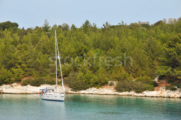 Voile yacht grec eau paysage [[stock_photo]] © ivonnewierink