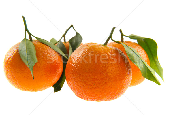 Tangerines with leafs Stock photo © ivonnewierink
