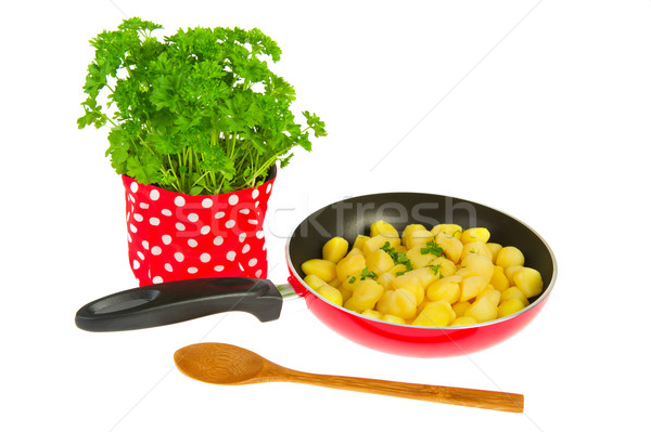 baking new potatoes with parsley Stock photo © ivonnewierink