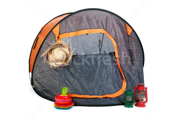 Tent on camping Stock photo © ivonnewierink