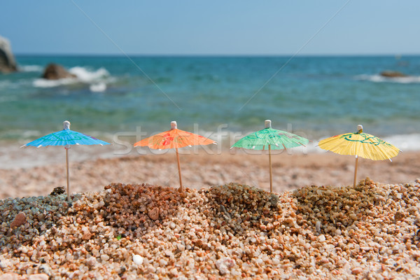 Stockfoto: Schaduw · strand · kleurrijk · chinese · papier · zonnige