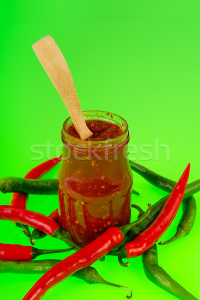 Hot pepper paste Stock photo © ivonnewierink