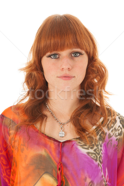 Portrait red haired girl Stock photo © ivonnewierink