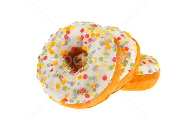 Sugary donuts with colorful glaze Stock photo © ivonnewierink