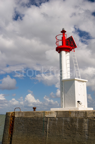 Beacon at pier in Boyardville Stock photo © ivonnewierink