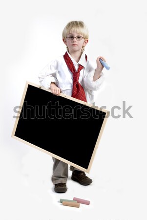 kid with blackboard Stock photo © ivonnewierink