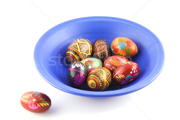easter eggs in blue Stock photo © ivonnewierink
