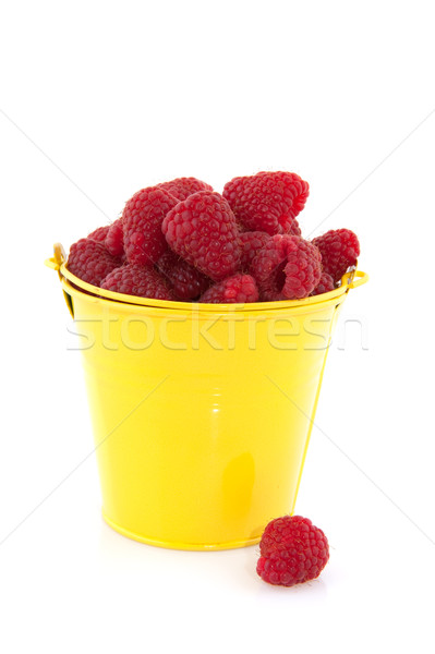 Bucket raspberries Stock photo © ivonnewierink