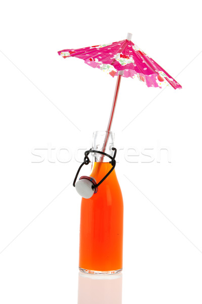 Bracket bottle soft drink and parasol Stock photo © ivonnewierink