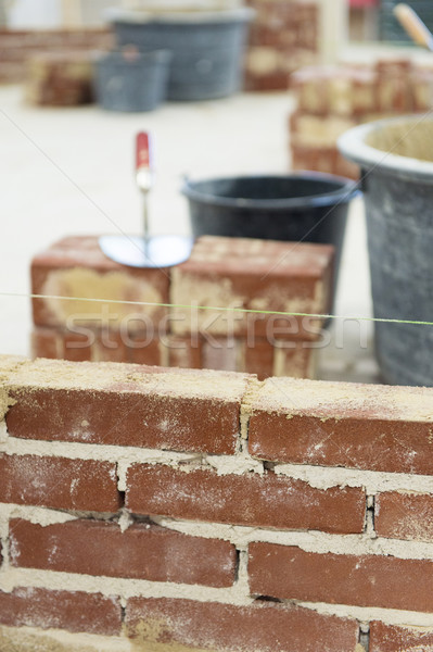 School secundair onderwijs leren bouwen muur Stockfoto © ivonnewierink